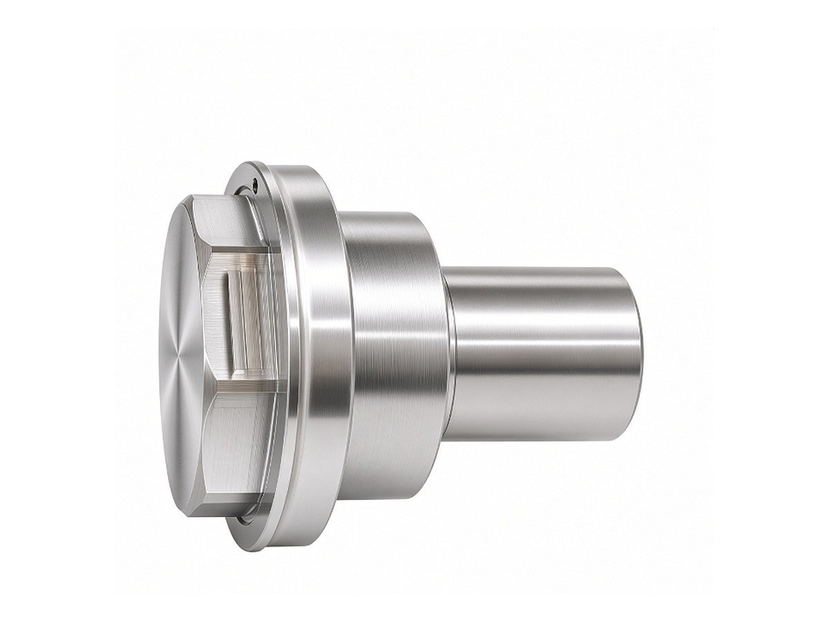 Turned shaft with a milled hex head and flange