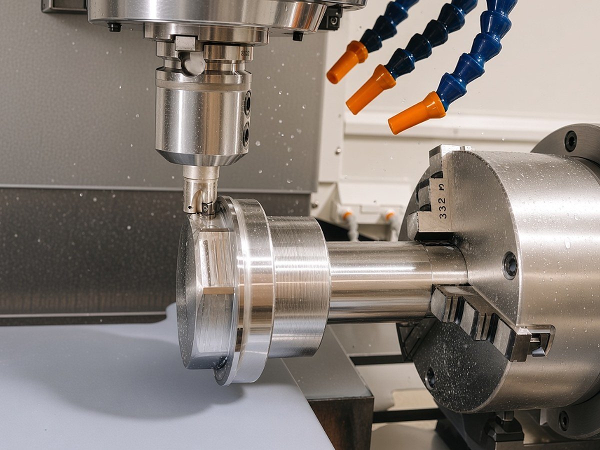 Turned part being milled on the 4th axis