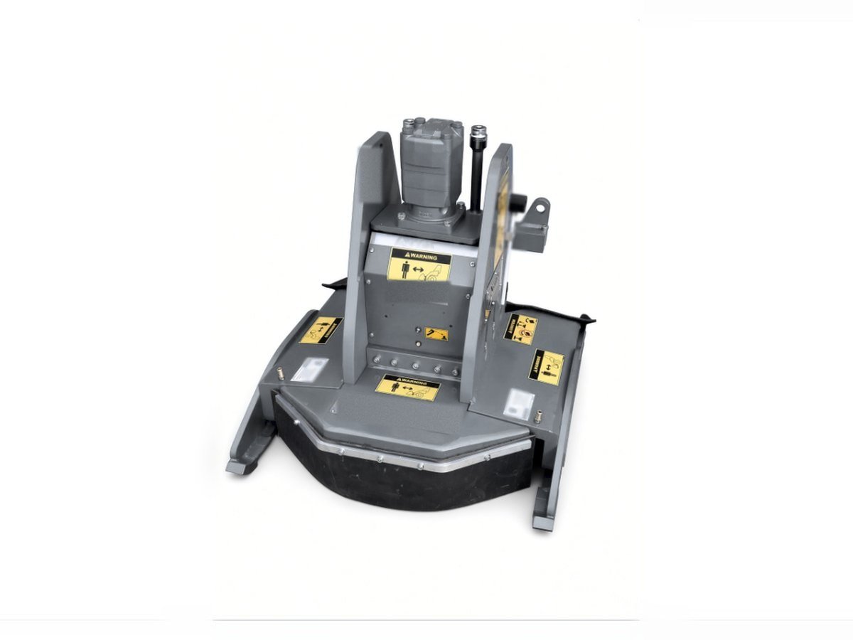 Skid steer road planer attachment for road works and resurfacing, machined components and assembly